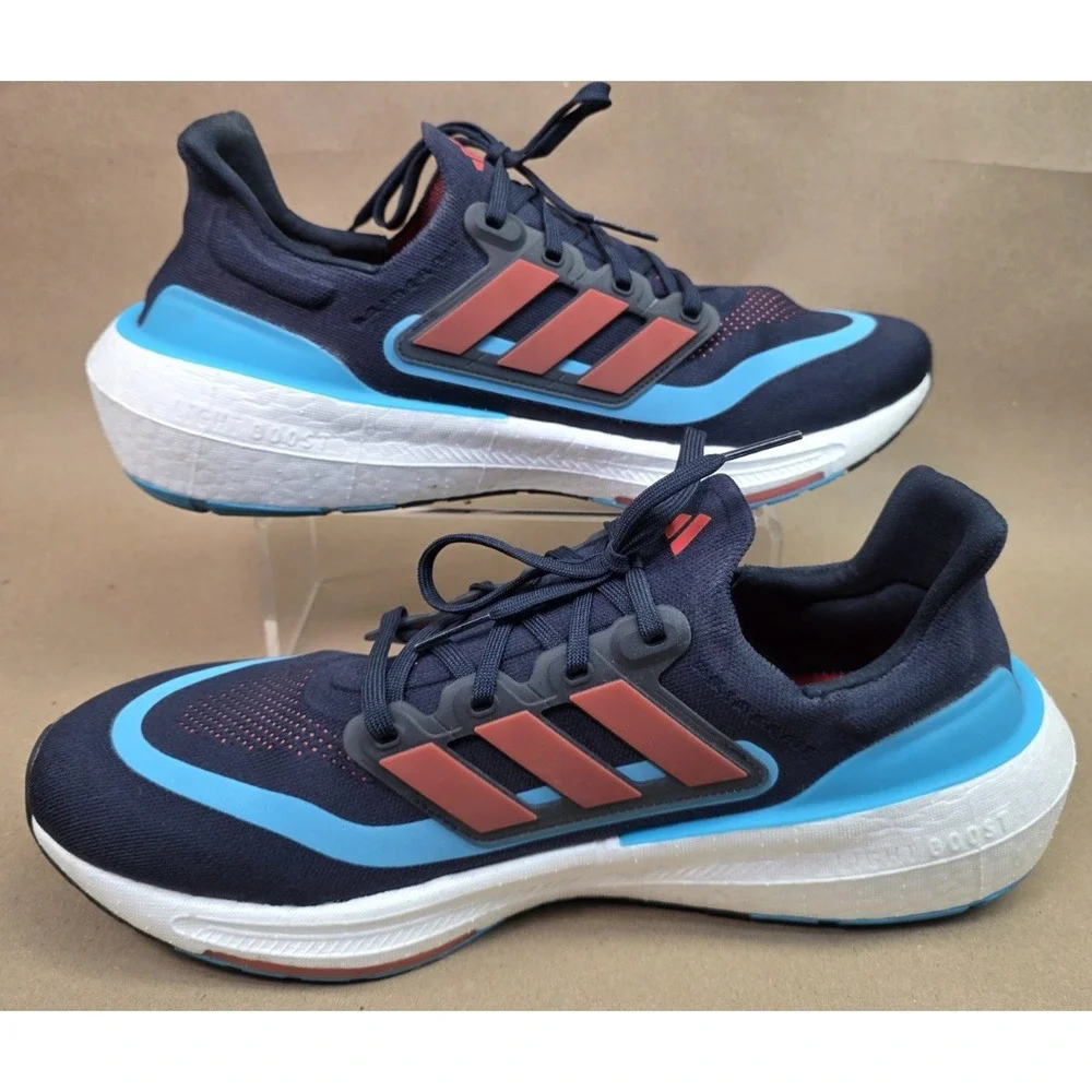 Adidas Ultraboost (Sz 14) Light Reflective Navy Blue Running Shoes Men's